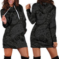 Dark Sugar Skull Women's Hoodie Dress